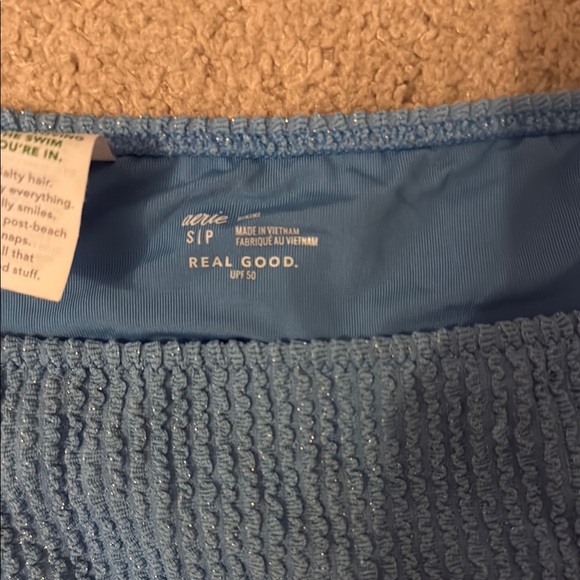 Blue Textured Bikini Set - Picture 3 of 4